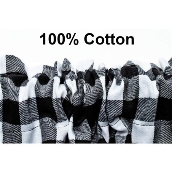 2 Pack Buffalo Check Plaid Window Valances White and Black Farmhouse Design - Picture 5 of 7